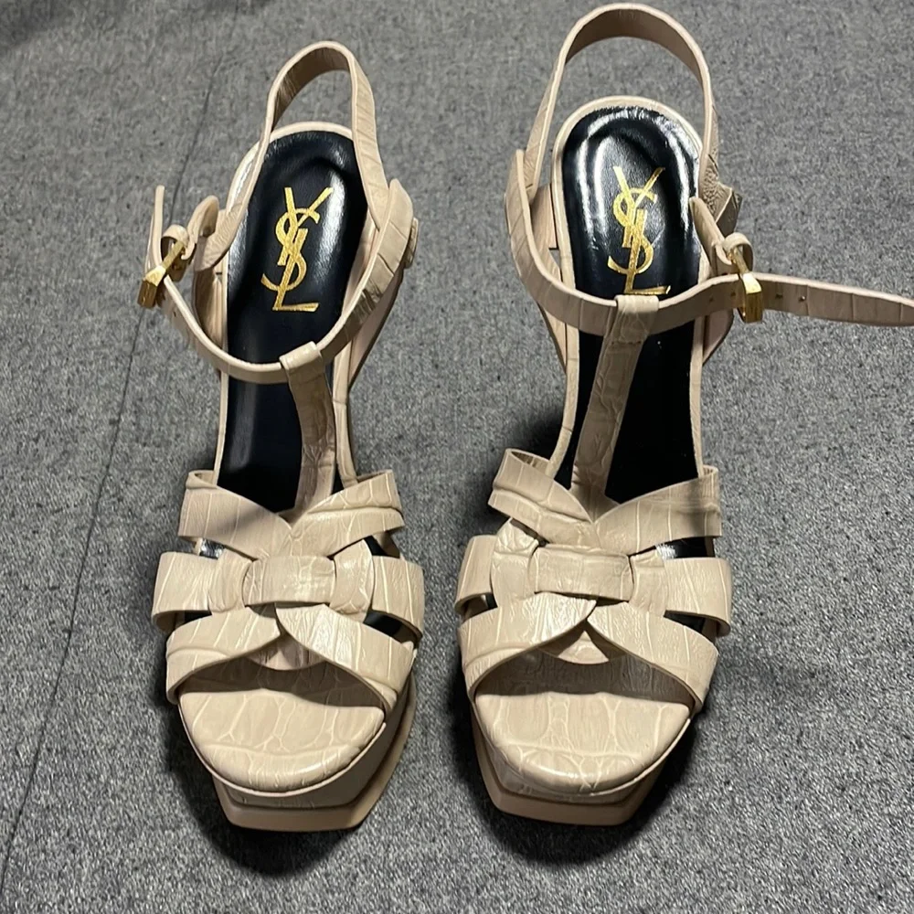 YSL Tribute croc embossed, 38.5 - Picture 1 of 14